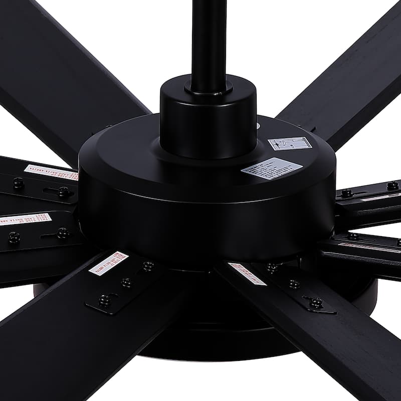 Gabriel 72 in. Indoor Black PlyWood Smart Ceiling Fan with Integrated LED, Works with Alexa/Google