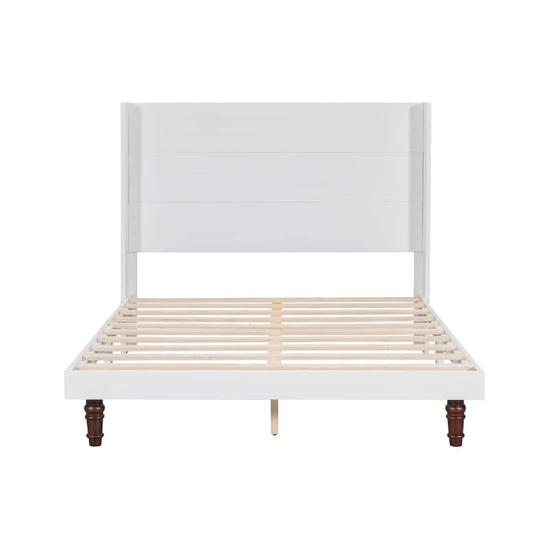 Upholstered 54 "High Headboard Platform Bed Comfort Bed Frame
