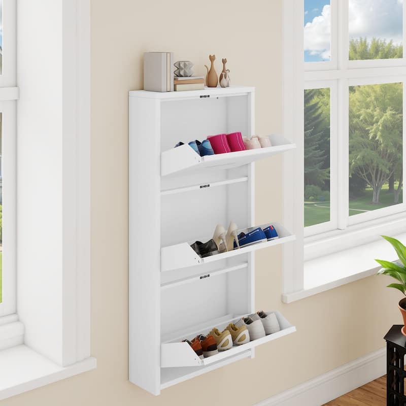 Moasis Shoe Storage Cabinet with Drawers Entryway Shoe Storage