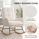 preview thumbnail 12 of 54, HOMYKA 25.2” Wide Rocking Chair with Button Accents for Nurseries
