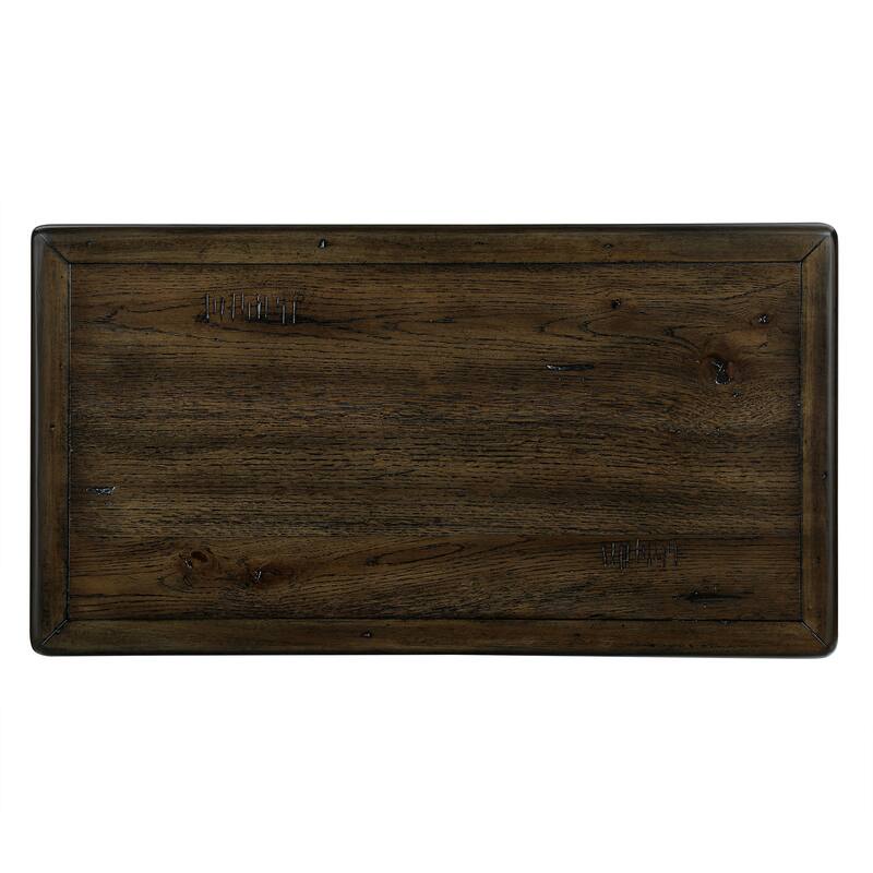Solid Wood End Table, Rectangle 23.6 inch Narrow Side Table with Drawer, Vintage Bedside