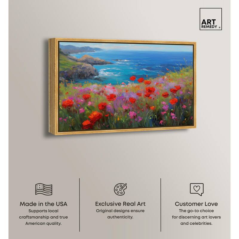 Ocean View Bloom II Canvas by Art Remedy