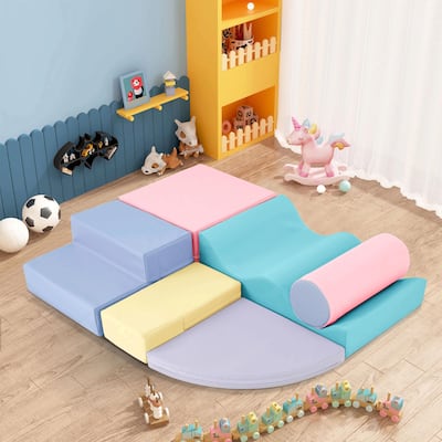 Soft Climb and Crawl Foam Playset 6 in 1 - Safe and Engaging Play Equipment