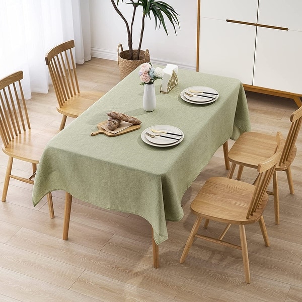 STP Goods Imitation linen tablecloth in Green -