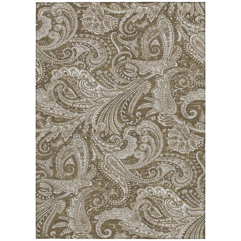 HomeRoots Paisley Transitional Rectangle Outdoor Rug
