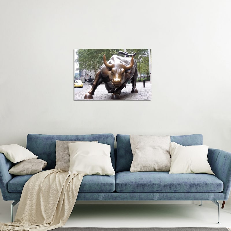 The Wall Street Bull Print On Acrylic Glass by Unknown Artist Bed