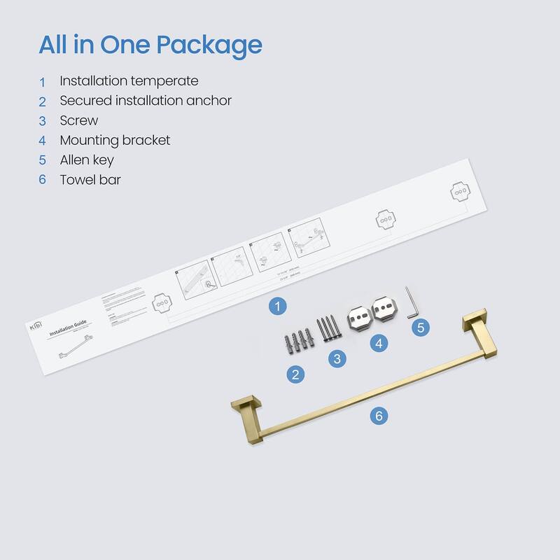 Cube Bathroom 20 inch Towel Bar - N/A