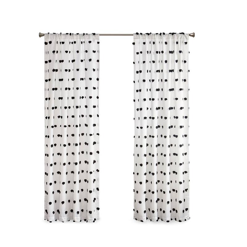 Pom Pom Embellished Curtain Panel