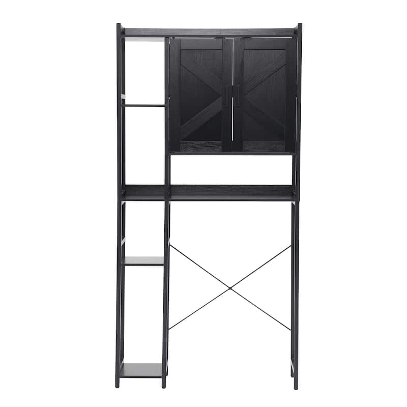 Over The Toilet Storage Cabinet Bathroom Organizer with Double Doors