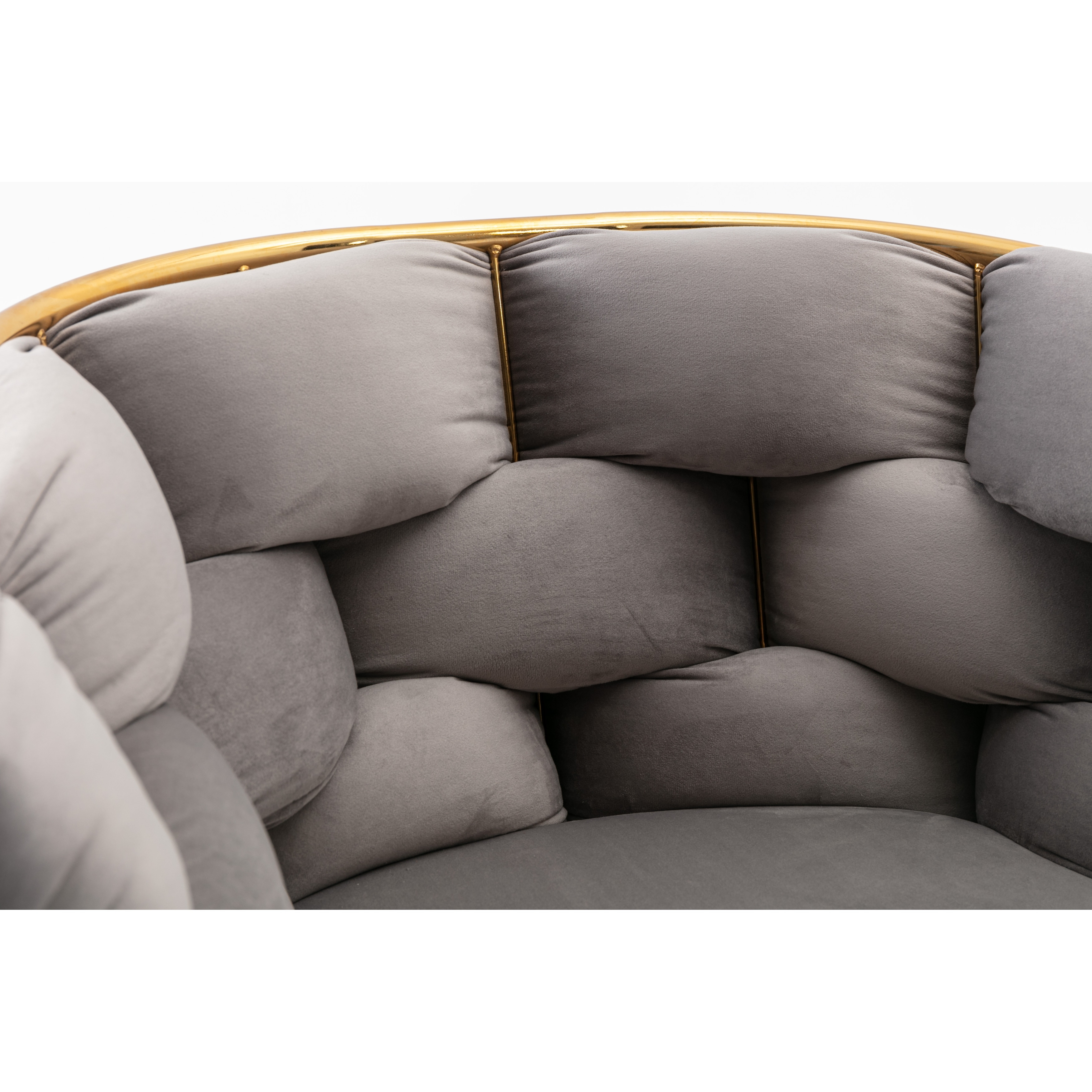 Velvet Upholstery Accent Arm Chairs Leisure Single Sofa Side Chair Dining Chair with Gold Plated Legs for Livingroom Set of 2