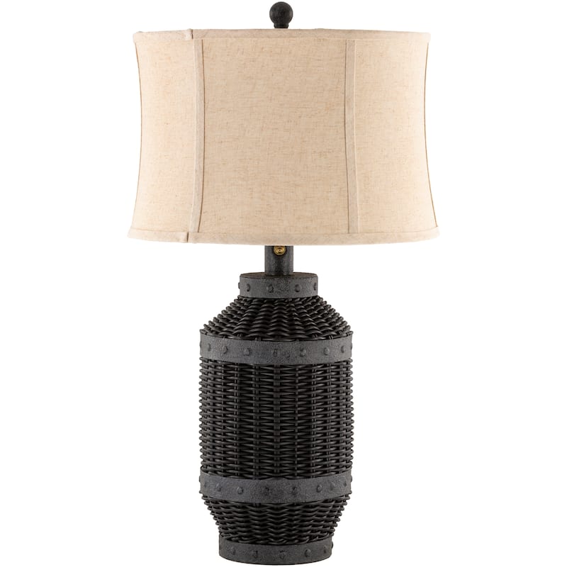 Teagan Indoor/ Outdoor Faux Wicker Table Lamp - 29"H x 16"W x 16"D