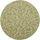 SAFAVIEH Courtyard Darline Indoor/ Outdoor Waterproof Patio Backyard Rug - 6'7" x 6'7" Round - Olive/Natural