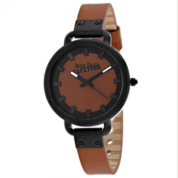 Jean Paul Gaultier Women's 8504314 'Index' Brown Leather Watch. Opens flyout.