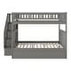 preview thumbnail 18 of 18, Woodland Staircase Bunk Bed with Twin Trundle in Grey
