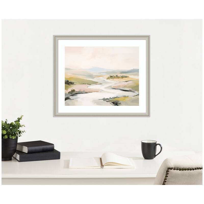 Kate and Laurel Tranquil Landscape No. 2 by Amy Lighthall Framed Wall Art Print