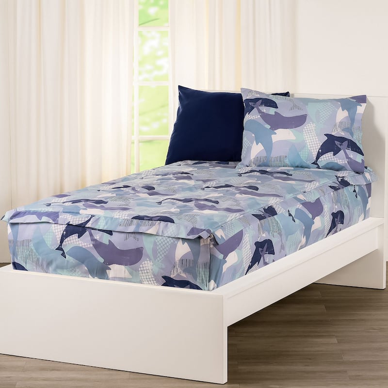 Siscovers Diving Dolphins Bunkie Deluxe Zipper Bedding Set