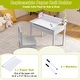 preview thumbnail 16 of 18, Costway Toddler Craft Table & Chair Set Kids Art Crafts Table - See Details