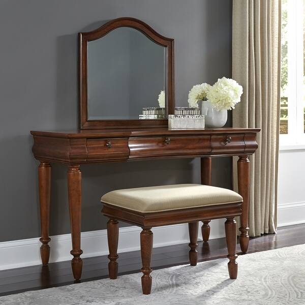 Rustic Traditions Rustic Cherry Vanity Stool On Sale Overstock 21531848