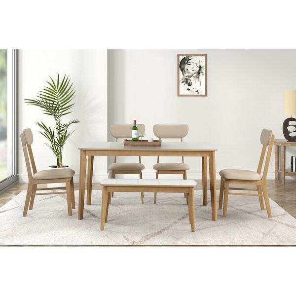 JAYDEN CREATION Eliseo Ivory Modern Upholstered Dining Chair