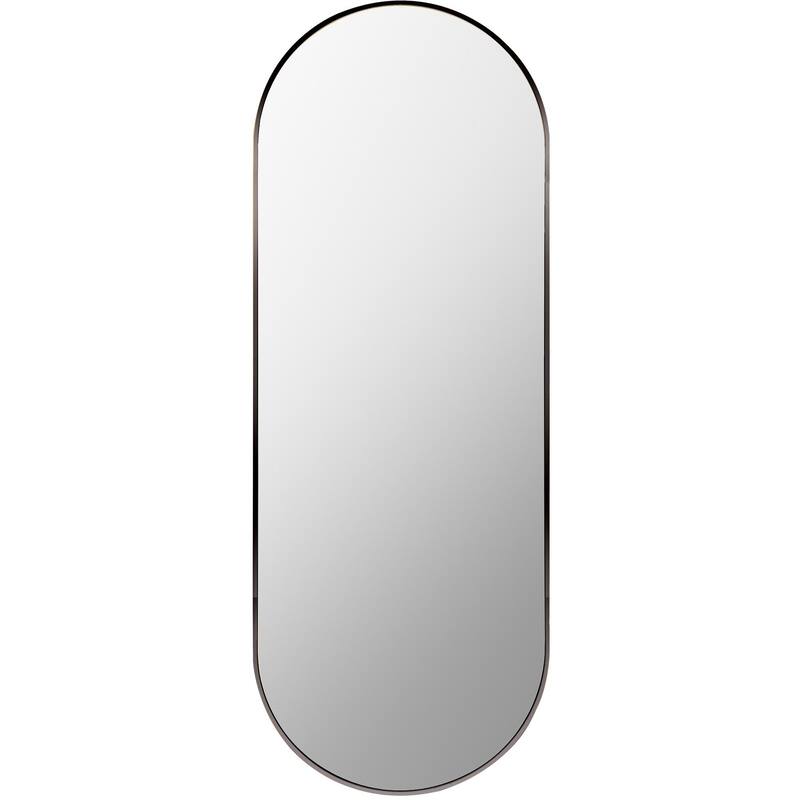 Livabliss Aranya Modern Aluminum Oval Pill-Shaped Accent Mirror