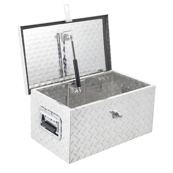 20 Inch Aluminum Diamond Plate Tool Box With Lock and Keys - Bed