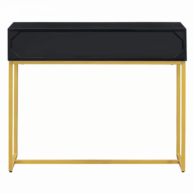 Modern Sleek Console Table with Storage,Black