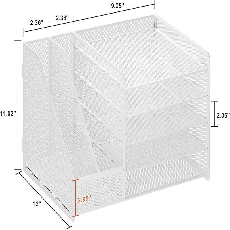 Desk Organizer - 13.5"D x 2.95"W x 14.5"H