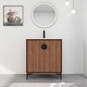 preview thumbnail 11 of 36, BNK 24/30 inch Freestanding Single Sink Bathroom Vanity with Soft Close Door and 1 Adjustable Shelf 30''W - Brown