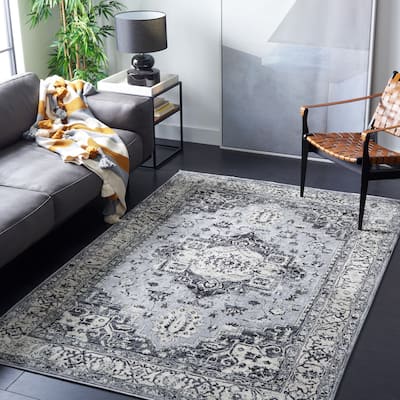 SAFAVIEH, Brentwood Eustachia Oriental Distressed Rug - 5'3" x 7'6"