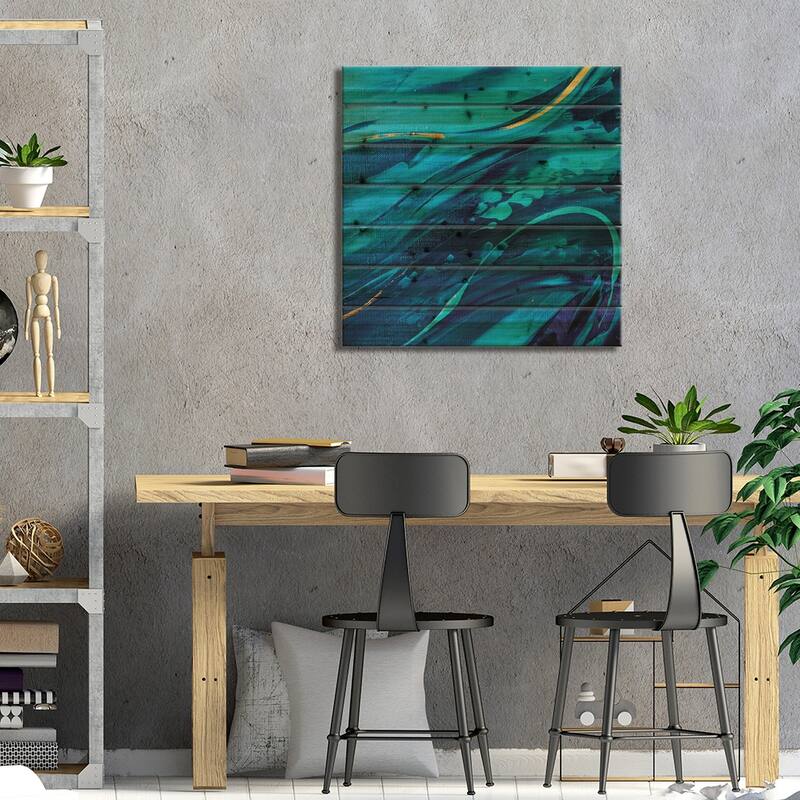 Invisible Masters Of The Sea Waves Print On Wood by Marina Skromova - Multi-Color