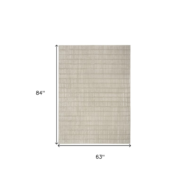 Power Loomed Abstract Modern Stain Resistant Area Rug - 84' X '63' X '0.63