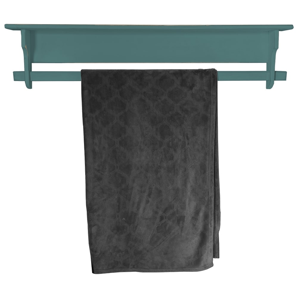 Farmhouse Shelf with Quilt Rack