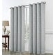 preview thumbnail 2 of 2, Jasper Lurex Woven Window Curtain Panel 76" x 84" - Silver