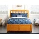 preview thumbnail 4 of 6, AFI Richmond Full Size Platform Bed with Footboard & Twin Trundle in Caramel Latte