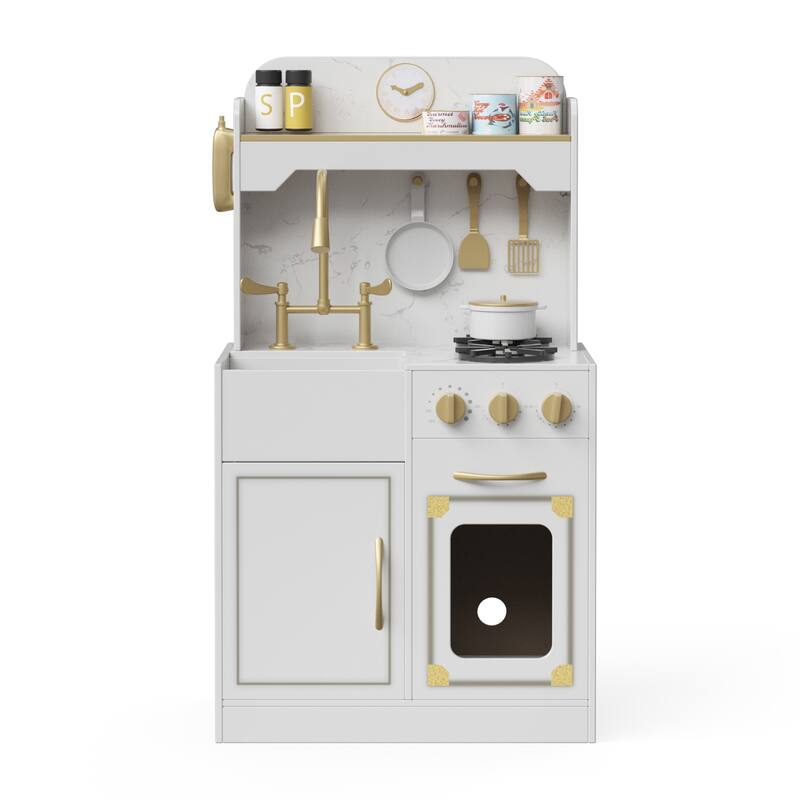 Teamson Kids Versailles Petite Classic Kids Wooden Play Kitchen - 19.76" L x 12.01" W x 35.51" H