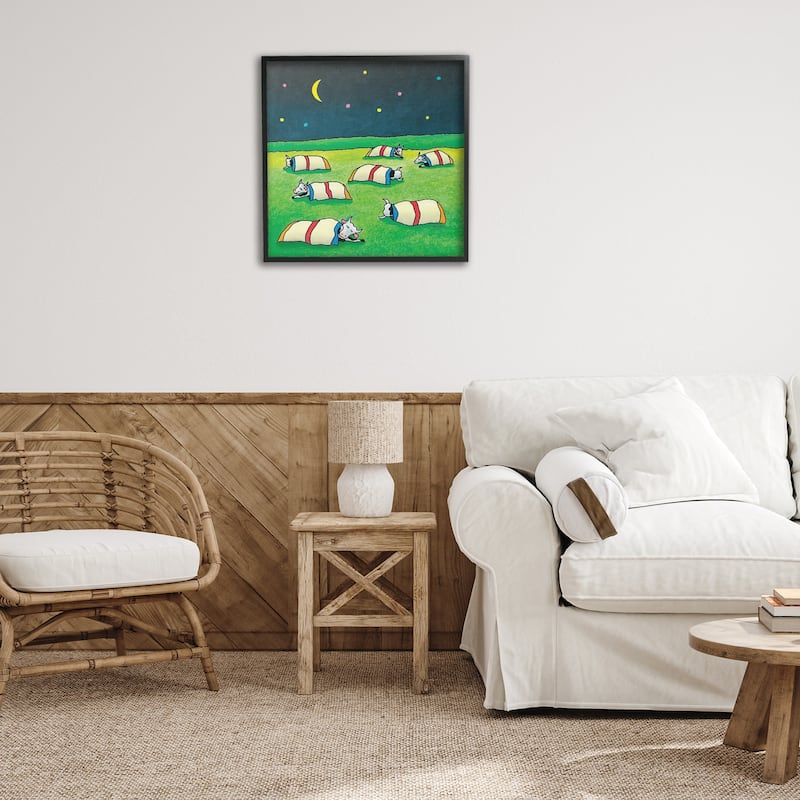 Stupell Pasture Cows Bedtime Framed Giclee Art Design By Roger Straub