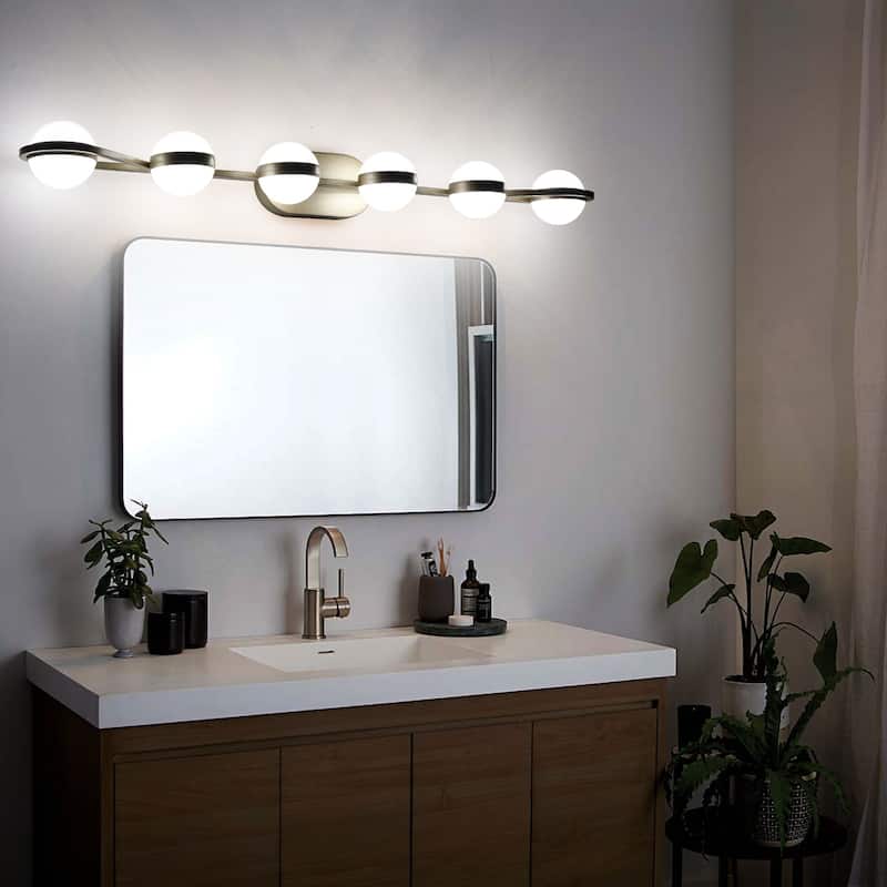 Modern Vanity Lights with 6 LED Bulbs For Bathroom Lighting