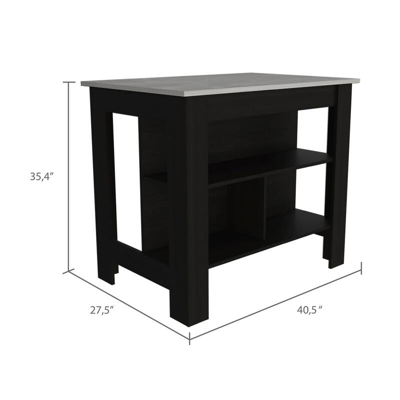 3-Shelf Kitchen Island,Storage Island