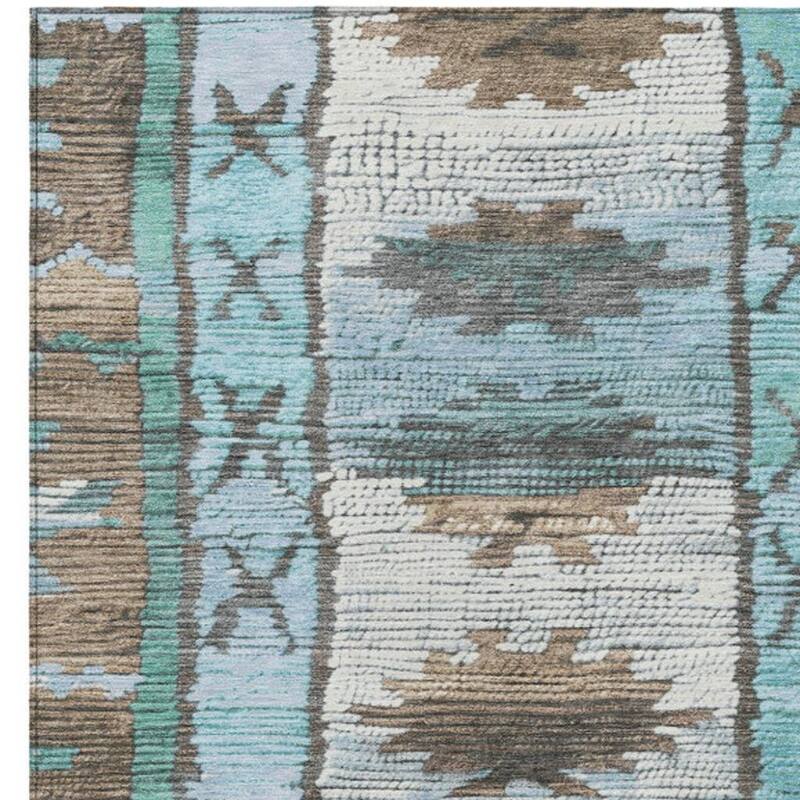 HomeRoots Tribal Transitional Rectangle Outdoor Rug