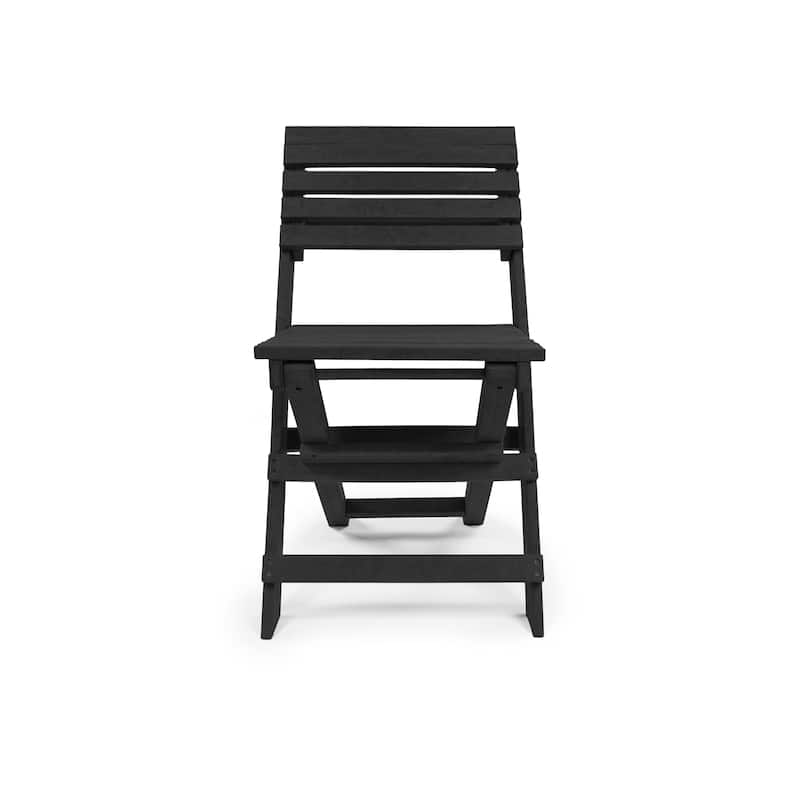 Las Cabos Fully Assembled All-Weather Recycled HDPE Outdoor Folding Bistro Chair