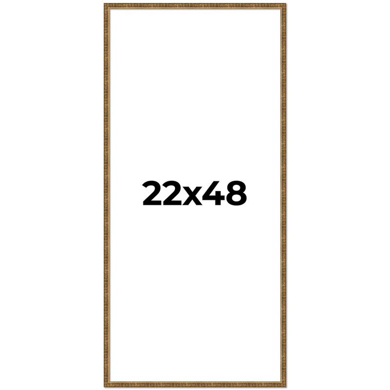 22x48 Frame Gold Kingsley Distressed Solid Wood Picture Frame Width