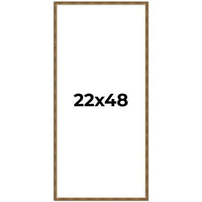 22x48 Frame Gold Kingsley Distressed Solid Wood Picture Frame Width