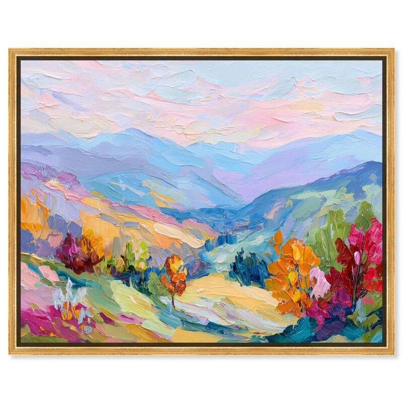 Colorful Valley I Canvas by Art Remedy - Gold - 36" x 30"
