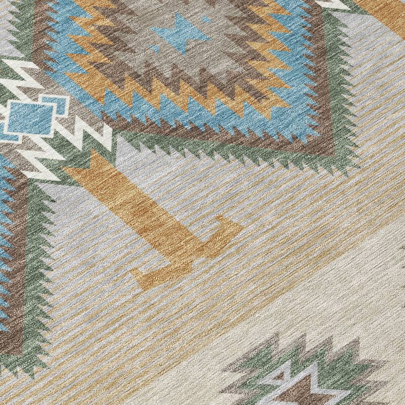 Machine Washable Indoor/ Outdoor Global Chennai Chantille Rug