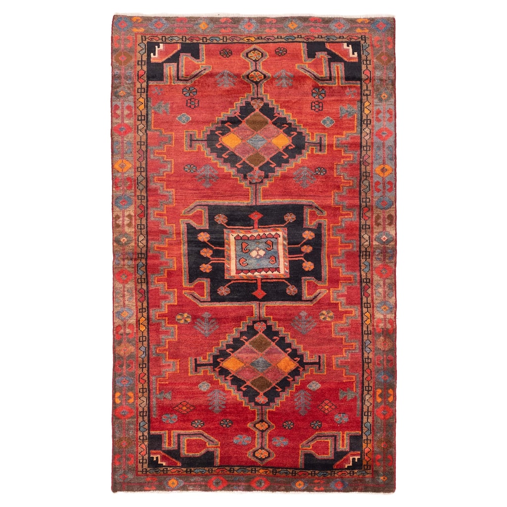 ECARPETGALLERY Hand-knotted Konya Anatolian Red Wool Rug - 4'4 x 7'5