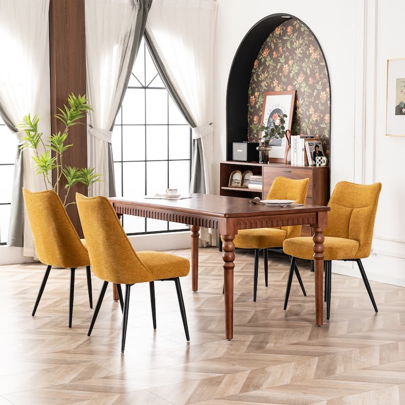 Modern Upholstered Fabric Kitchen & Dining Room Chairs Set of 2