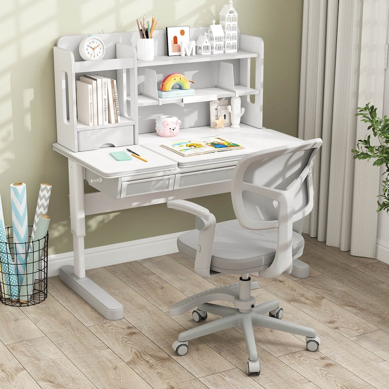 Costway Kids Desk Chair Children Study Chair with Adjustable Height, - See Details