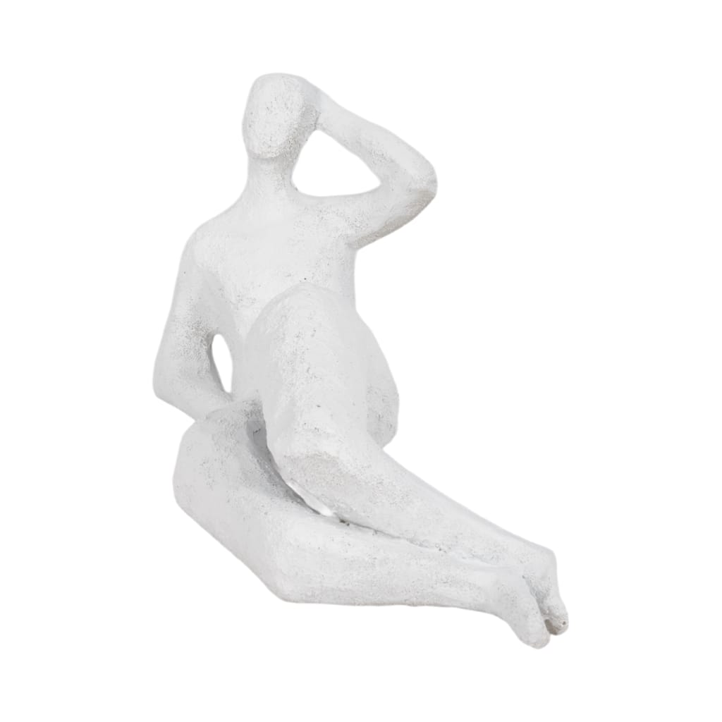 Sagebrook Home 11-Inch White Rough Texture Polyresin Figurine - 11" x 5" x 5"