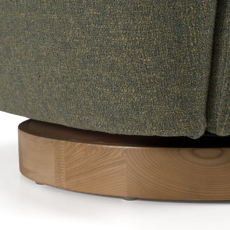 Divani Casa Agatha Modern Hemp Fabric Swivel Accent Chair