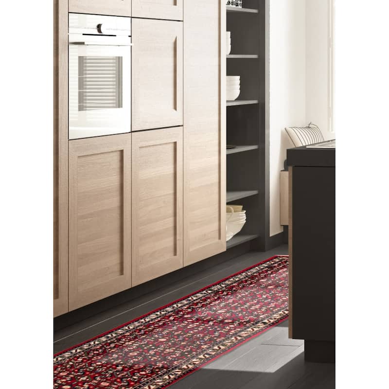 ECARPETGALLERY Hand-knotted Andelz Red Wool Rug - 2'4 x 9'6